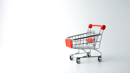 Shopping cart isolated in white background.
