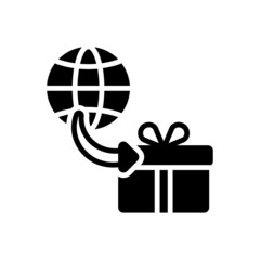 Black solid icon for imported