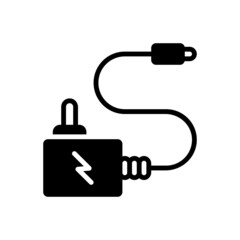 Black solid icon for adapter