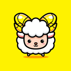 cute sheep cartoon vector design