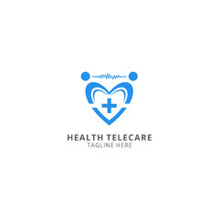 Health telecare medical logo design