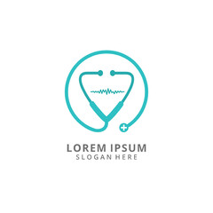 Electro medical stethoscope logo design