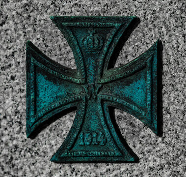 Cross pattee at a war memorial site