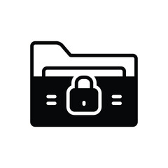 Black solid icon for locked