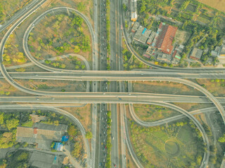 Road traffic in city Aerial photos. created by dji camera