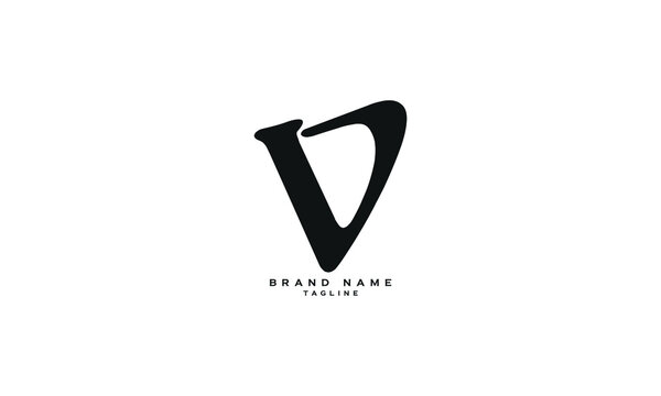 VD, DV, Abstract initial monogram letter alphabet logo design