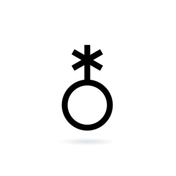 The Non Binary symbol. Isolated Vector Sign