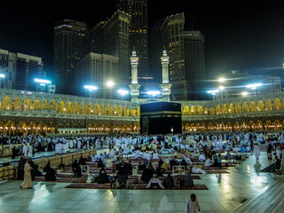 Kaaba the center of Islam's most important mosque, the Masjid al-Haram in Mecca, Saudi Arabia