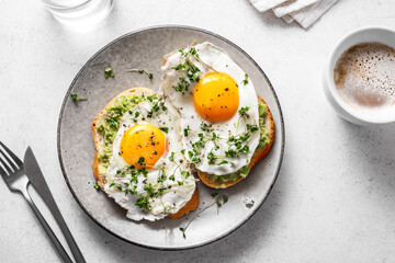 Avocado and Fried Egg Sandwiches