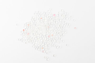 Silica gel on white background
