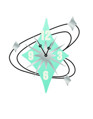 Reloj retro, a&ntilde;os 50's vector
