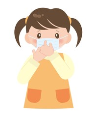 マスクの装着の仕方（女の子）B