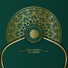 Luxury mandala background golden arabesque Style