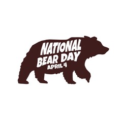 Naklejka na ściany i meble World Save The Bear animal Day Campaign Vector illustration