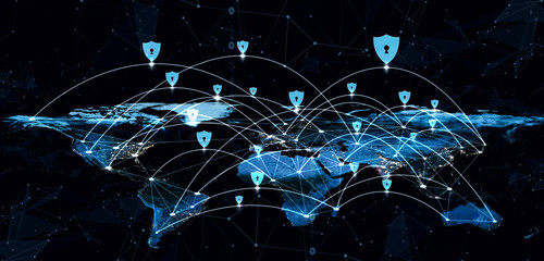 Cyber security technology and online data protection in innovative perception . Concept of...