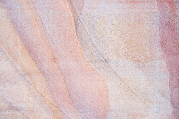 Fototapeta premium Old red sand stone wall texture background. colorful abstract stone floor
