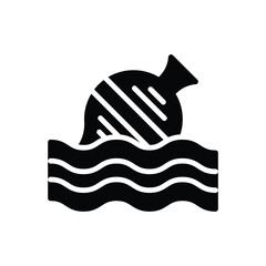 Black solid icon for float