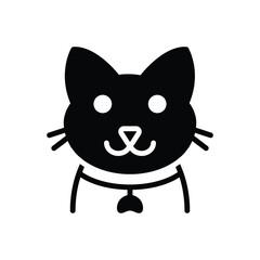 Black solid icon for cats