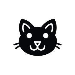 Black solid icon for cats