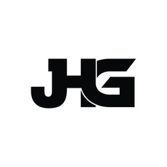 JHG letter monogram logo design vector