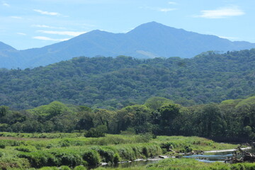 landscape with mountains and river  rio Tarcoles, Costa Rica	