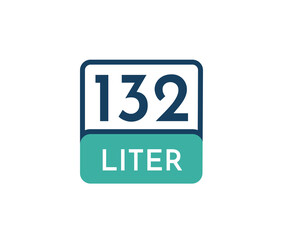 132 liters icon vector illustration
