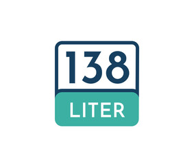 138 liters icon vector illustration