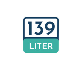 139 liters icon vector illustration