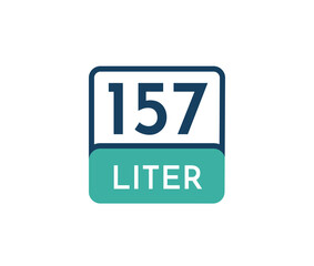 157 liters icon vector illustration