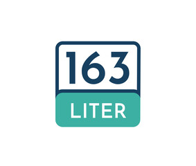 163 liters icon vector illustration