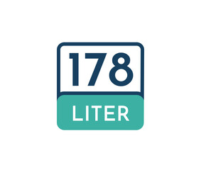 178 liters icon vector illustration