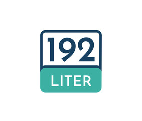 192 liters icon vector illustration