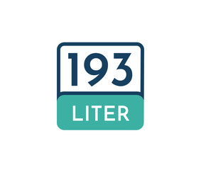 193 liters icon vector illustration