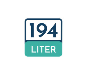 194 liters icon vector illustration