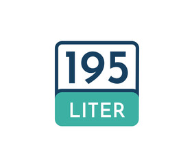 195 liters icon vector illustration