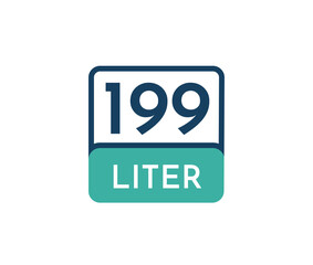 199 liters icon vector illustration