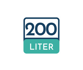 200 liters icon vector illustration