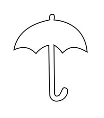 Graphic image of a rain umbrella on a white background