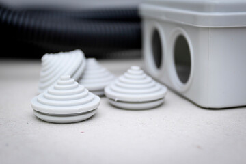 White electrical junction box