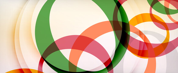 Obraz premium Ring geometric shapes, o letter repetition wallpaper. Abstract background for business or technology presentations, internet posters or web brochure covers