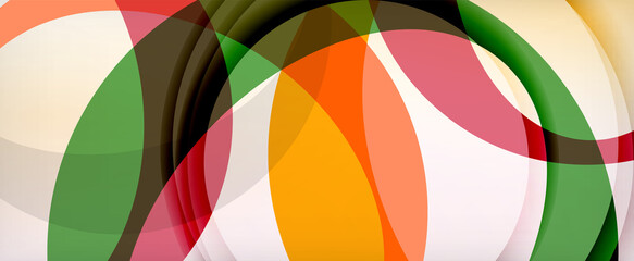 Obraz premium Ring geometric shapes, o letter repetition wallpaper. Abstract background for business or technology presentations, internet posters or web brochure covers