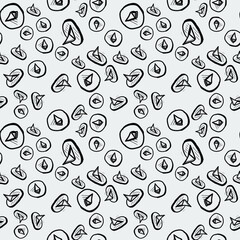 Seamless vector black and white background from push pins