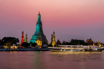 Global Greening Programme 2021 In celebration of the National Day of Ireland (St. Patrick’s Day), Wat Arun Temple, on the Chao Phraya River in Bangkok, Thailand