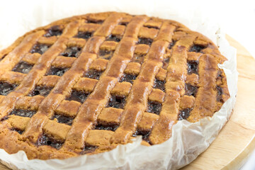 Tasty tart with homemade fig jam