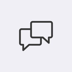 Fototapeta premium Speech bubbles social media icon isolated on background. Chatting symbol modern, simple, vector, icon for website design, mobile app, ui. Vector Illustration