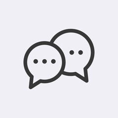 Speech bubbles social media icon isolated on background. Chatting symbol modern, simple, vector, icon for website design, mobile app, ui. Vector Illustration