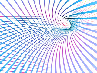 Obraz premium Abstract Line Pattern on White
