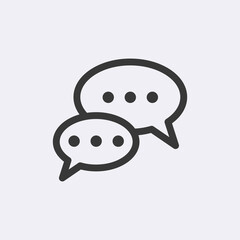 Speech bubbles social media icon isolated on background. Chatting symbol modern, simple, vector, icon for website design, mobile app, ui. Vector Illustration