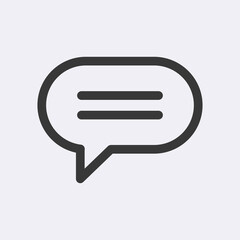 Speech bubble social media icon isolated on background. Chat symbol modern, simple, vector, icon for website design, mobile app, ui. Vector Illustration