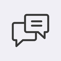 Speech bubbles social media icon isolated on background. Chatting symbol modern, simple, vector, icon for website design, mobile app, ui. Vector Illustration